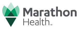 marathon health company logo in black font color